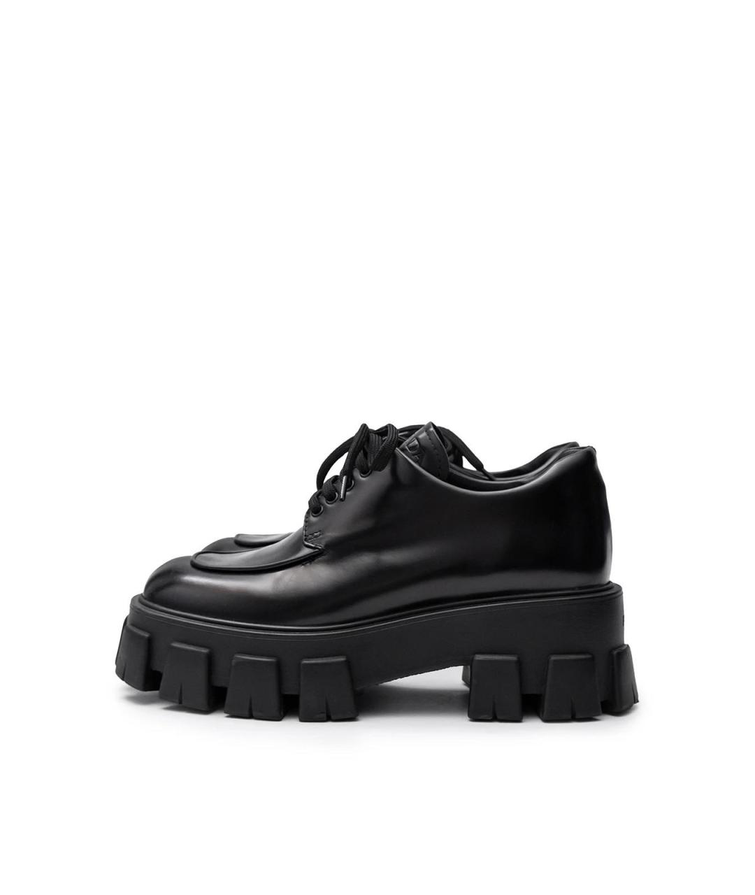PRADA Черные кожаные брогги и оксфорды, фото 5