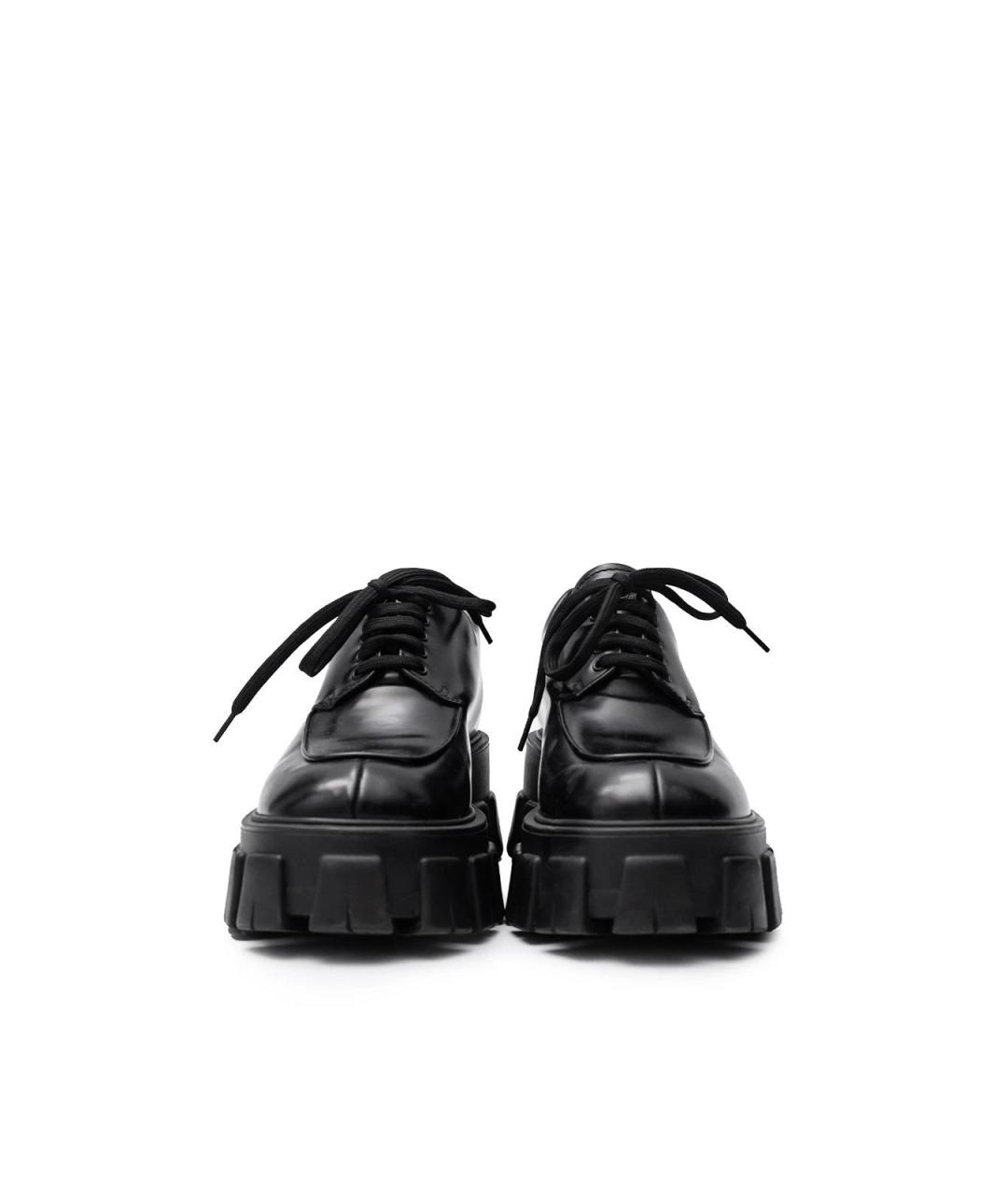 PRADA Черные кожаные брогги и оксфорды, фото 4