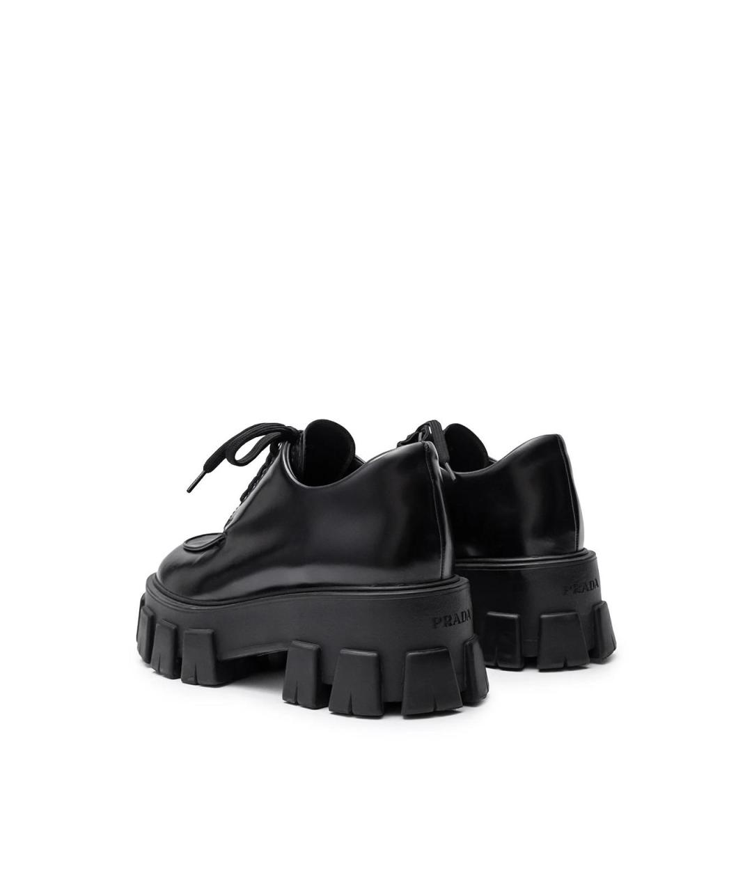 PRADA Черные кожаные брогги и оксфорды, фото 3