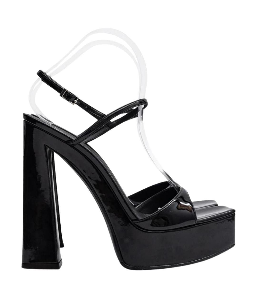 GIUSEPPE ZANOTTI DESIGN Черные босоножки из лакированной кожи, фото 6