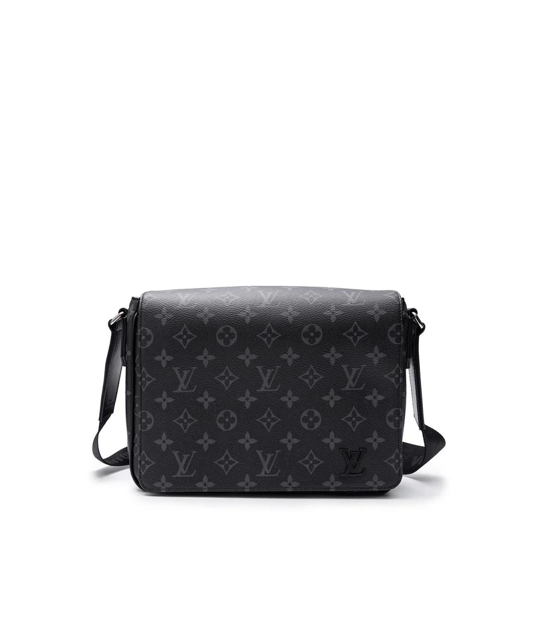 LOUIS VUITTON Черная кожаная сумка тоут, фото 1