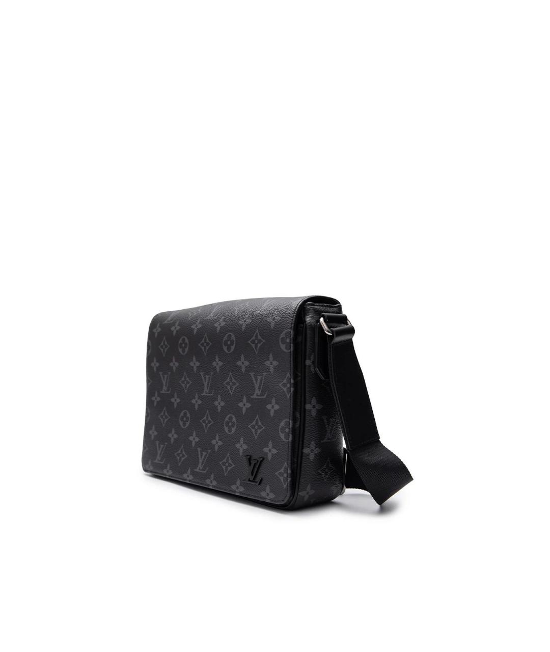 LOUIS VUITTON Черная кожаная сумка тоут, фото 2