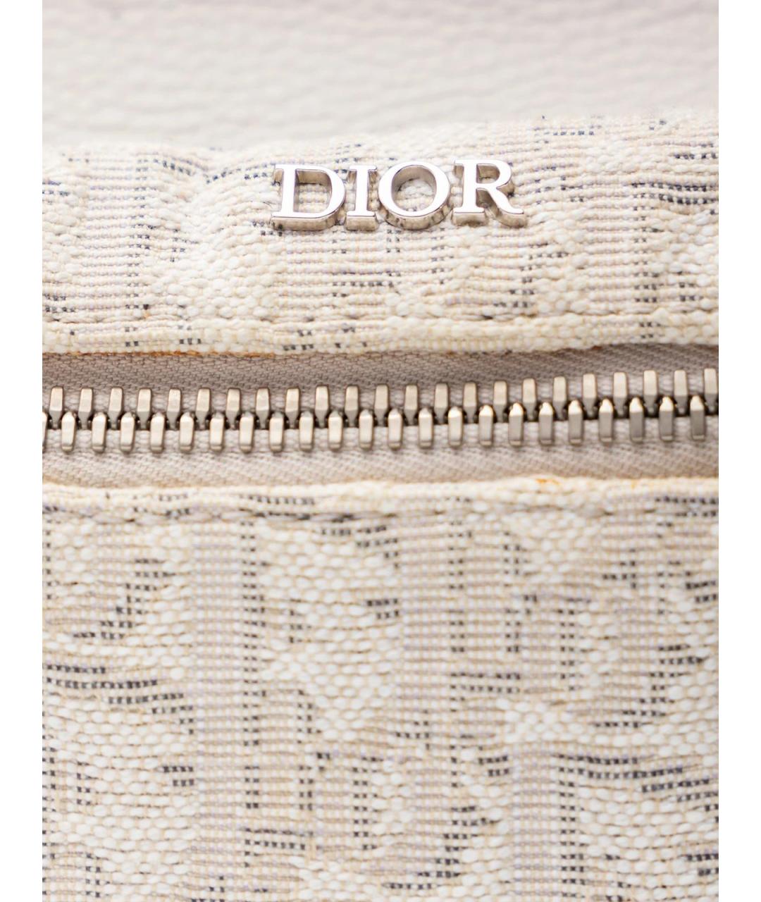 CHRISTIAN DIOR Бежевый тканевый рюкзак, фото 4