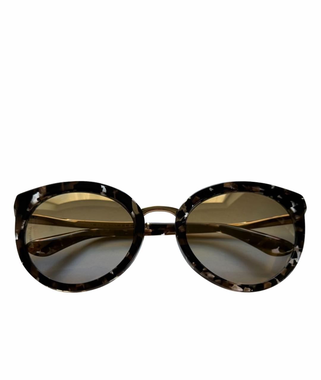 DOLCE&GABBANA Коричневые пластиковые солнцезащитные очки, фото 1