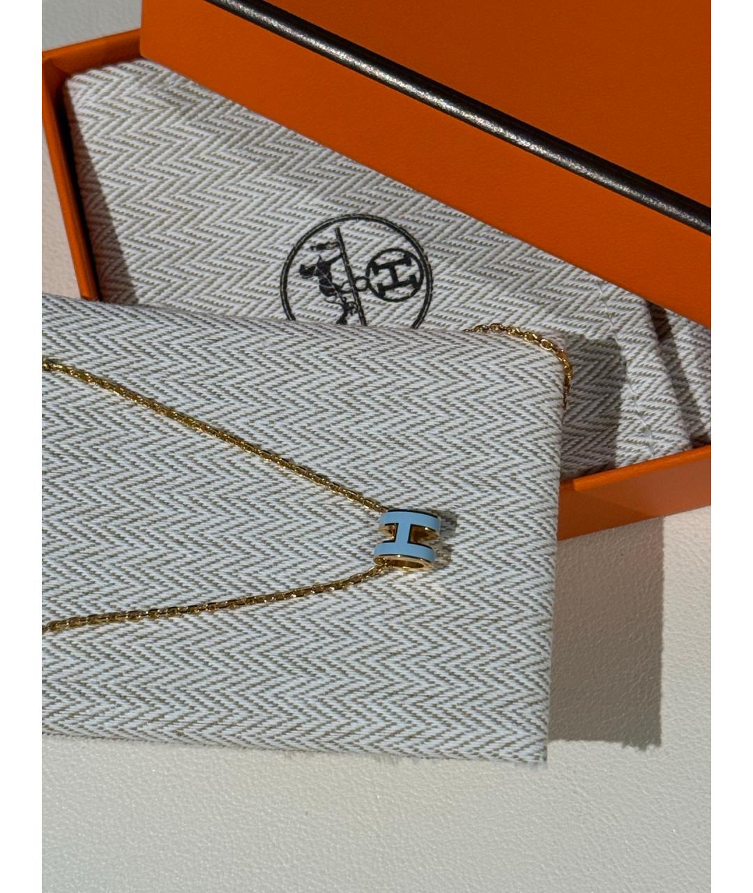 HERMES Голубая металлическая подвеска, фото 3