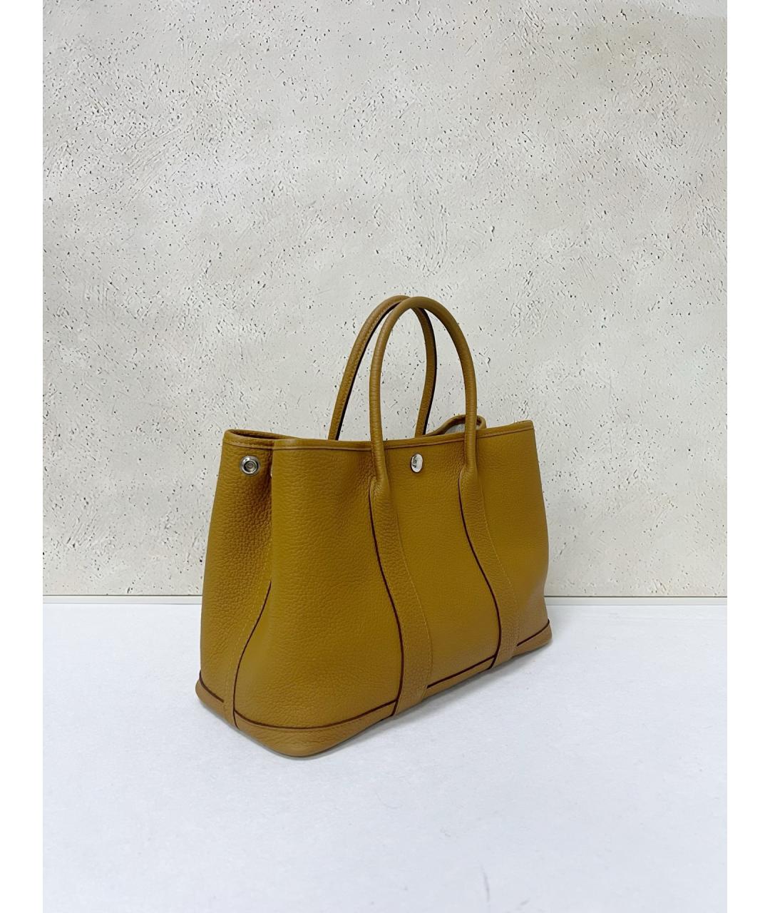 HERMES Коричневая кожаная сумка тоут, фото 3