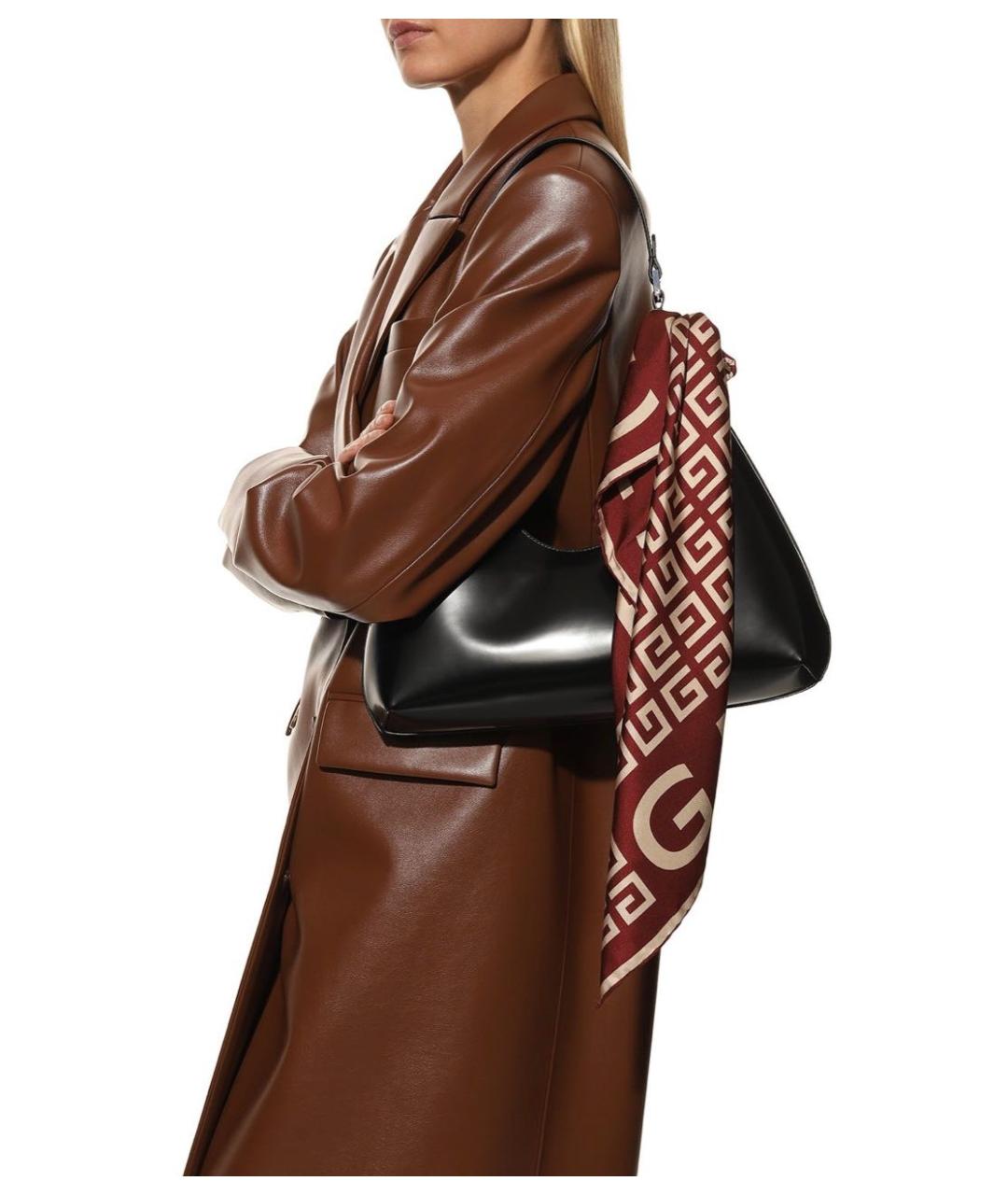 GIVENCHY Бордовый шелковый платок, фото 4