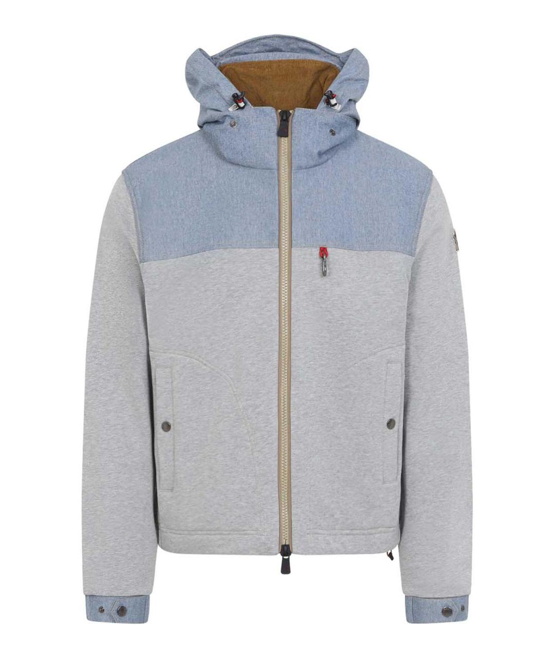 MONCLER Серая хлопковая куртка, фото 1