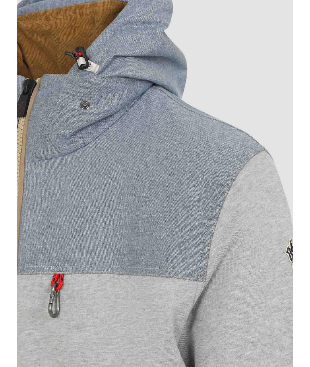 MONCLER Серая хлопковая куртка, фото 4