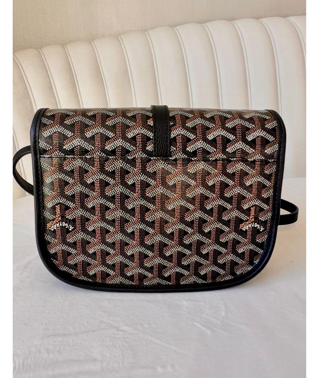 GOYARD Коричневая кожаная сумка на плечо, фото 2
