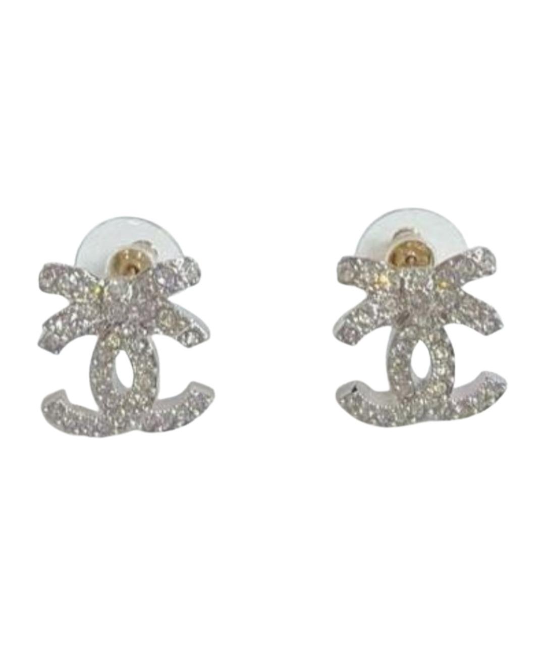 CHANEL Серебряные металлические серьги, фото 1