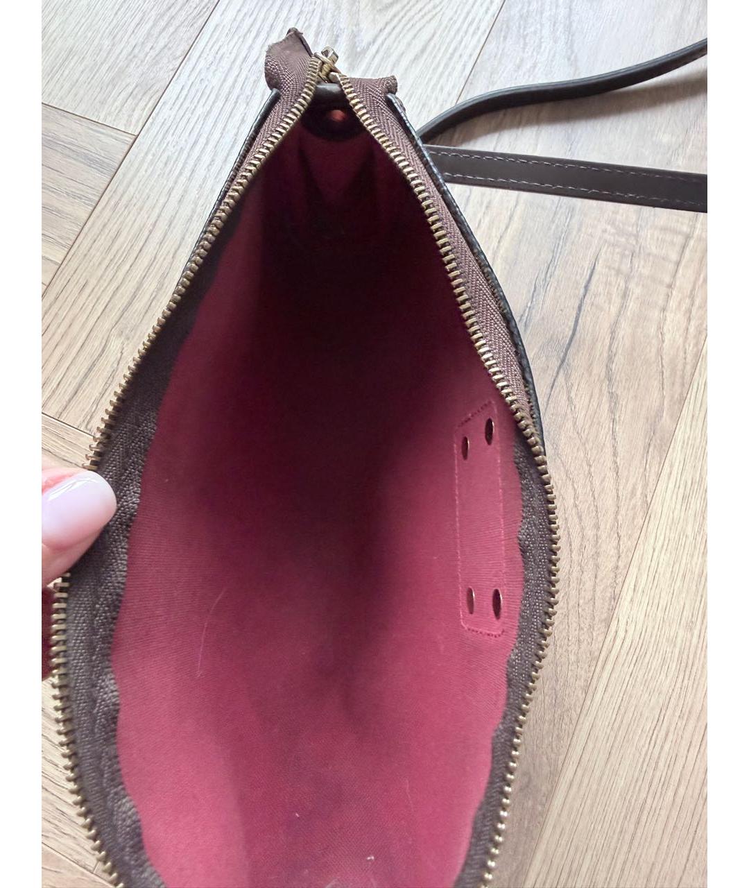 LOUIS VUITTON Коричневая сумка через плечо из канвы, фото 4