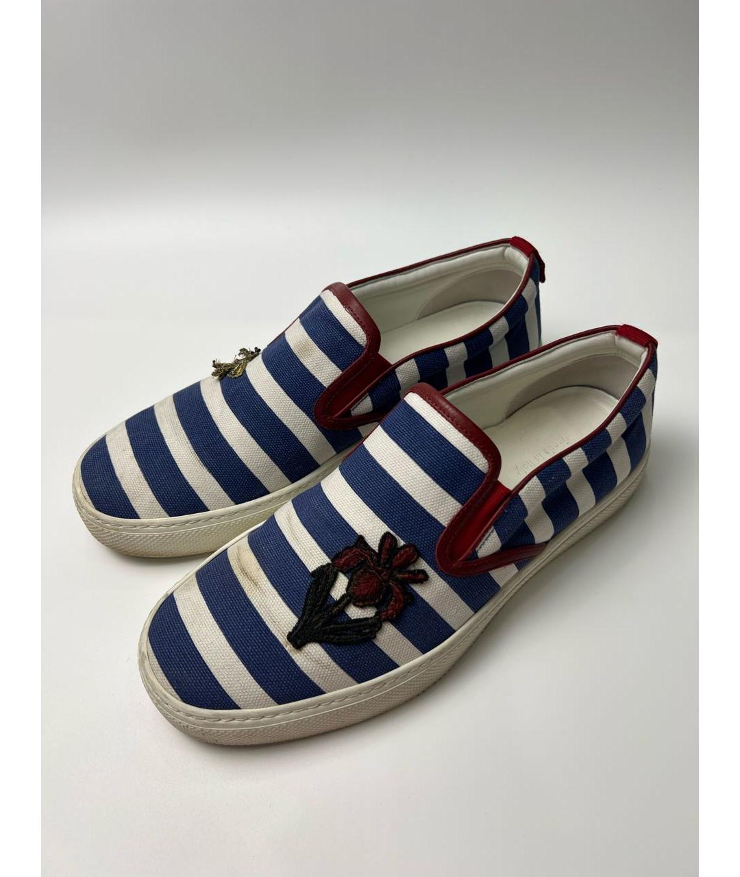 GUCCI Мульти текстильные слипоны, фото 3