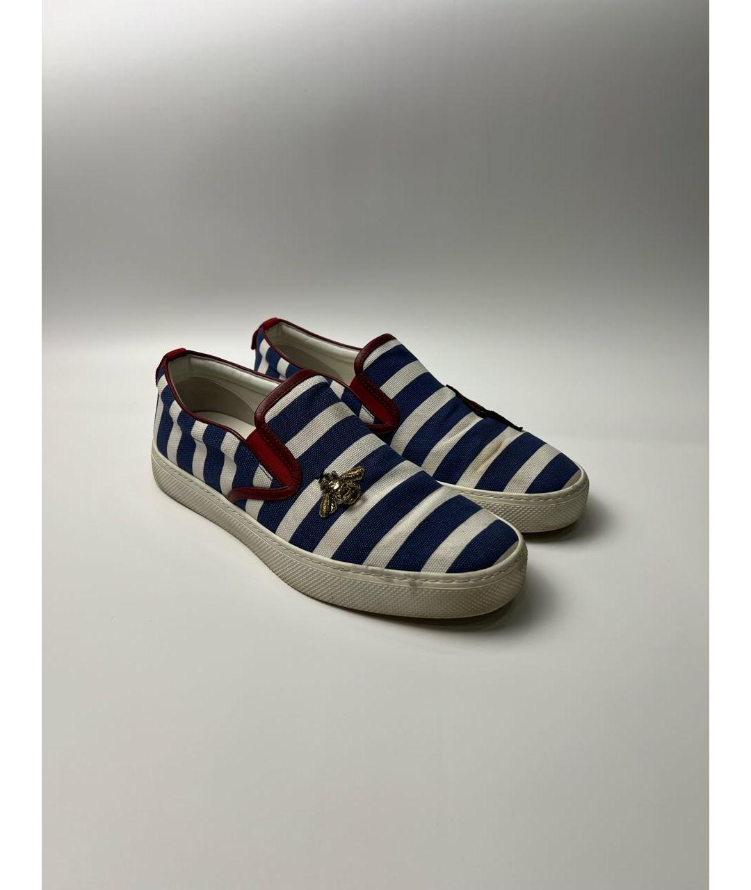 GUCCI Мульти текстильные слипоны, фото 2
