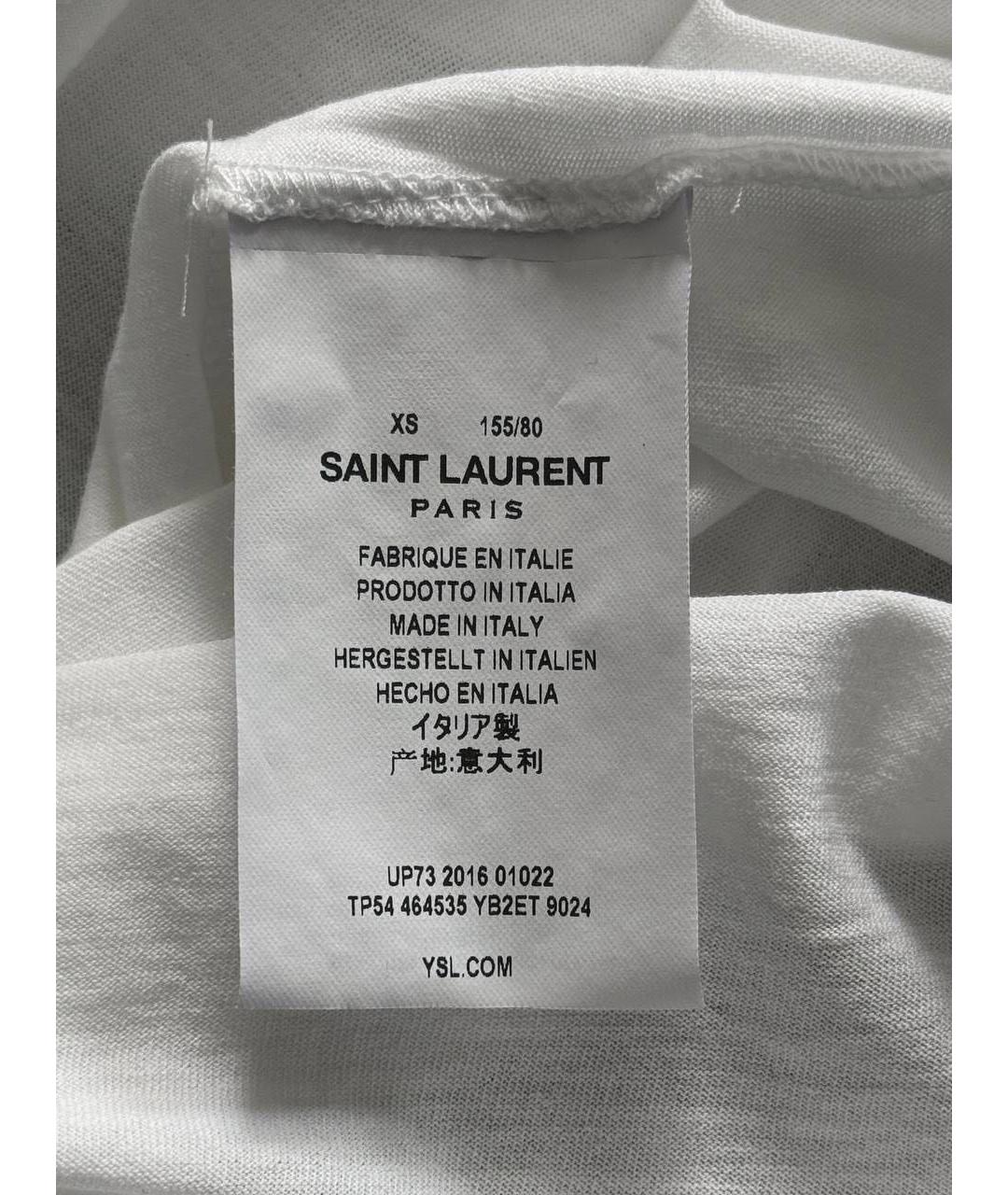 SAINT LAURENT Белая майка, фото 5
