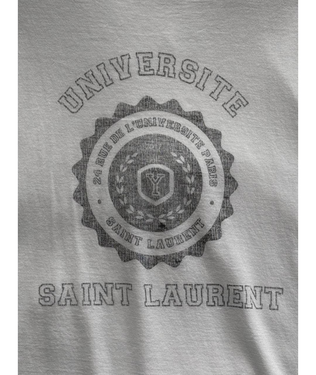 SAINT LAURENT Белая майка, фото 3