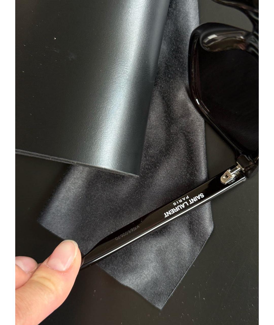SAINT LAURENT Черные пластиковые солнцезащитные очки, фото 6