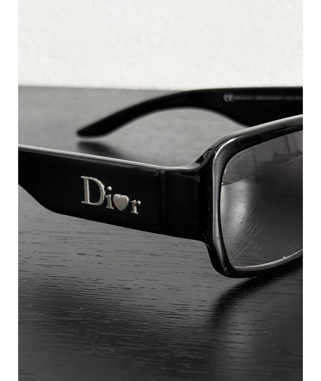 CHRISTIAN DIOR Черные пластиковые солнцезащитные очки, фото 2