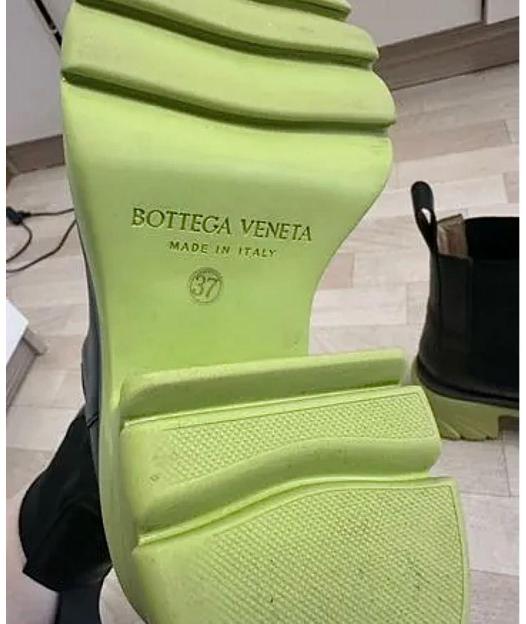 BOTTEGA VENETA Черные кожаные ботинки, фото 6