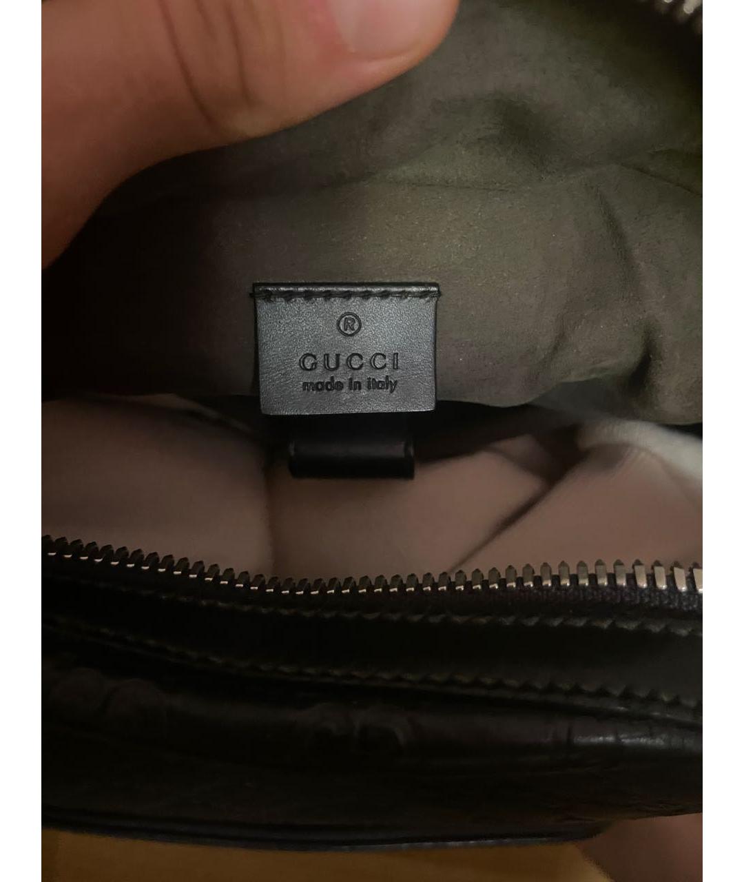 GUCCI Черный кожаный рюкзак, фото 4