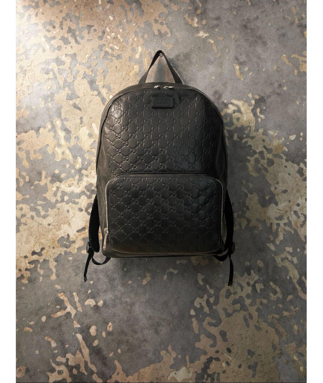 GUCCI Черный кожаный рюкзак, фото 8