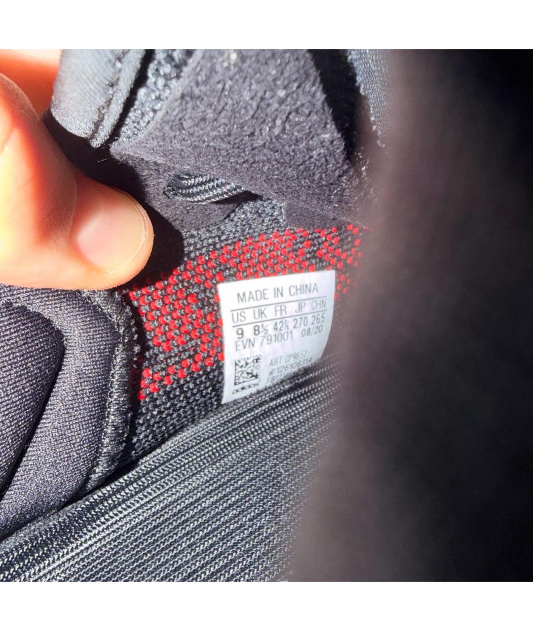 ADIDAS YEEZY Черные текстильные низкие кроссовки / кеды, фото 7