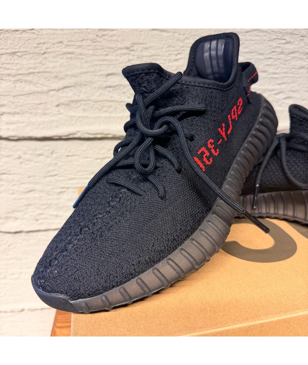 ADIDAS YEEZY Черные текстильные низкие кроссовки / кеды, фото 6