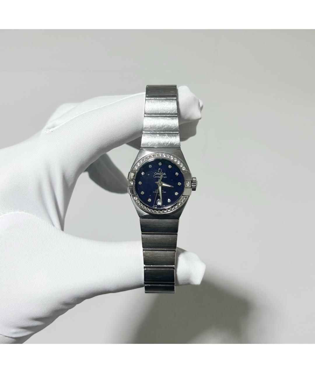 OMEGA Синие металлические часы, фото 7