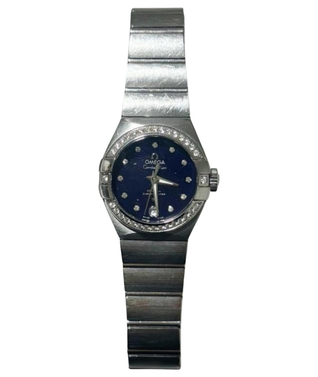 OMEGA Синие металлические часы, фото 1