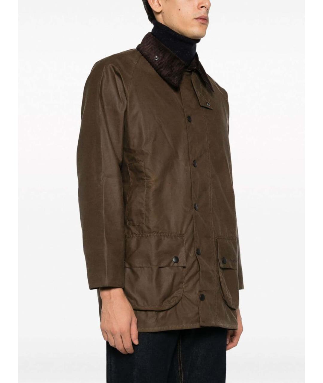 BARBOUR Коричневая хлопковая куртка, фото 4