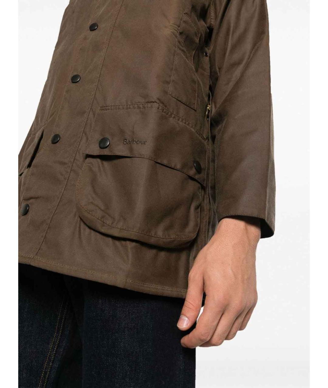 BARBOUR Коричневая хлопковая куртка, фото 3
