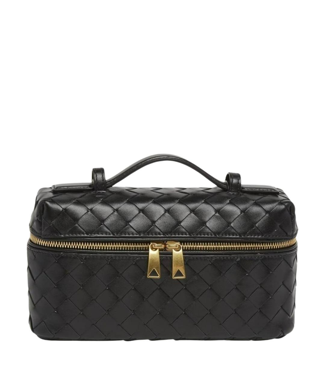 BOTTEGA VENETA Черная кожаная сумка через плечо, фото 1