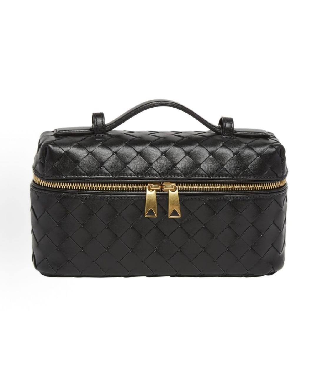 BOTTEGA VENETA Черная кожаная сумка через плечо, фото 7