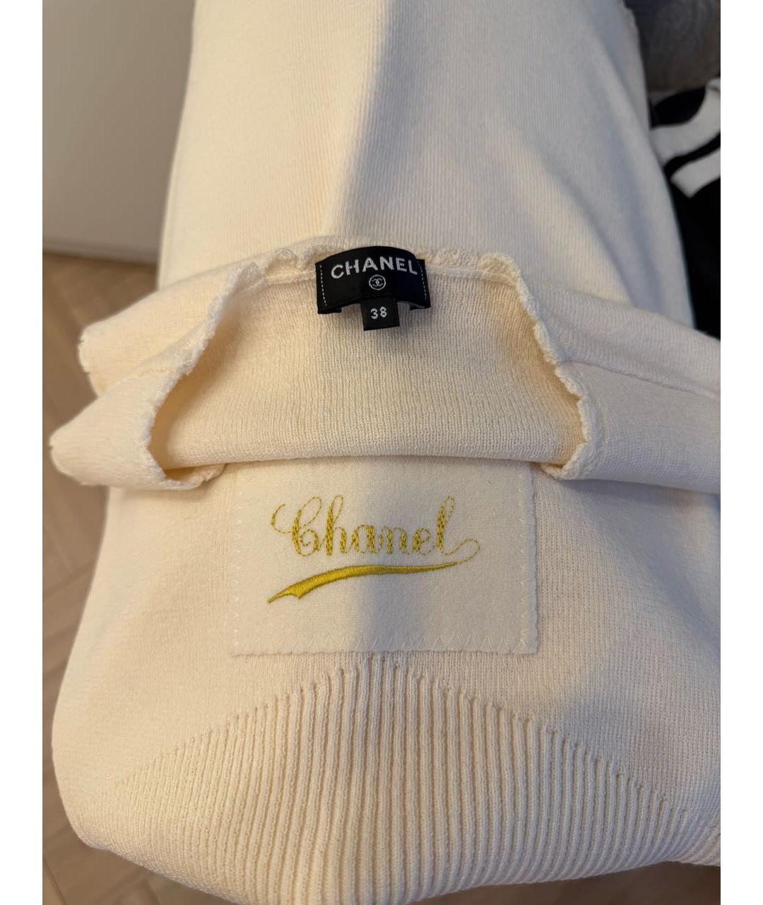 CHANEL Бежевое шерстяное повседневное платье, фото 3