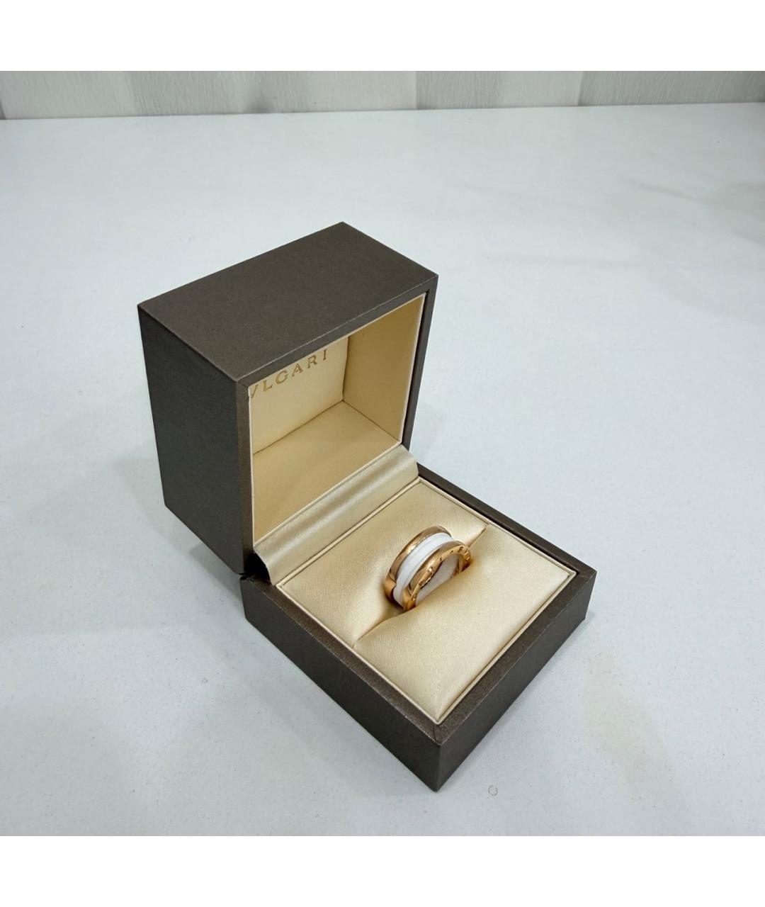 BVLGARI Белое кольцо из розового золота, фото 4