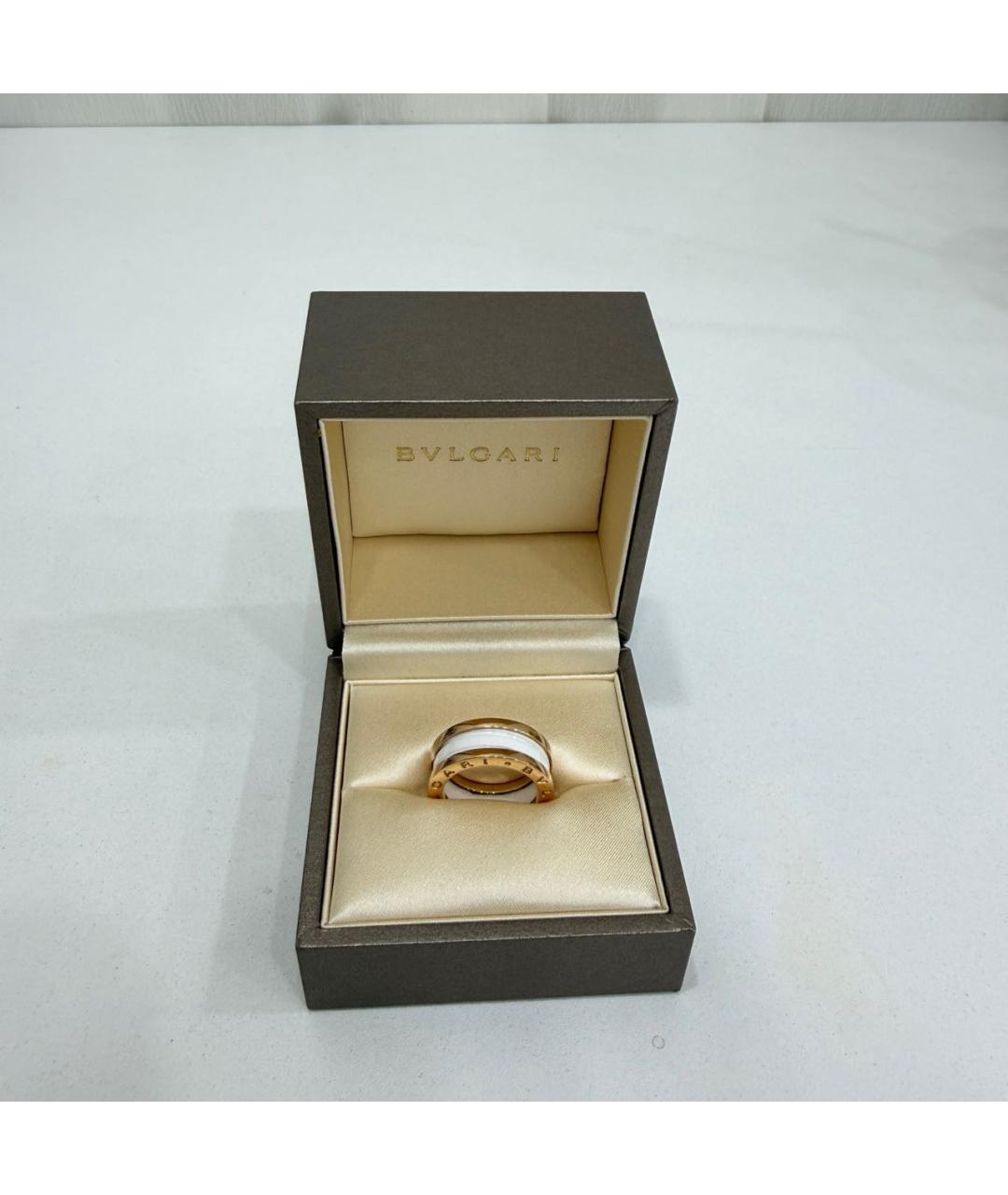 BVLGARI Белое кольцо из розового золота, фото 2