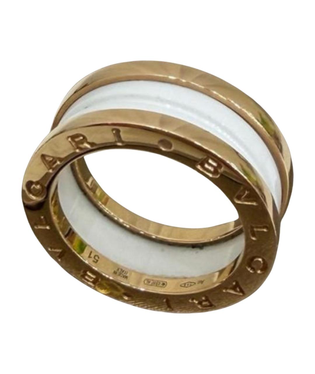 BVLGARI Белое кольцо из розового золота, фото 1