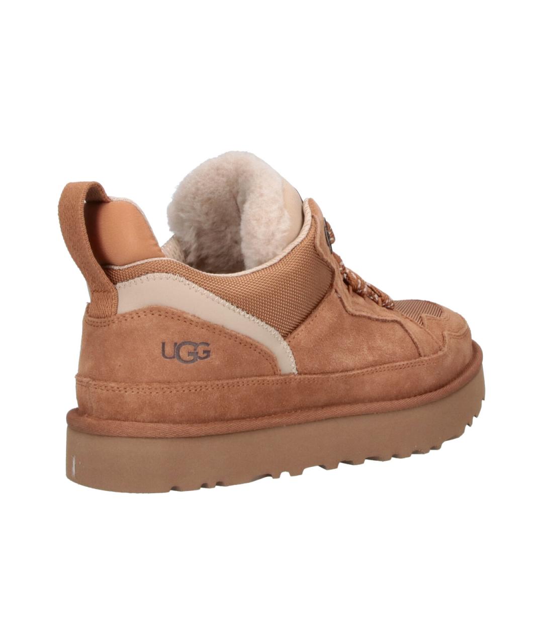 UGG Коричневые замшевые низкие кроссовки / кеды, фото 4