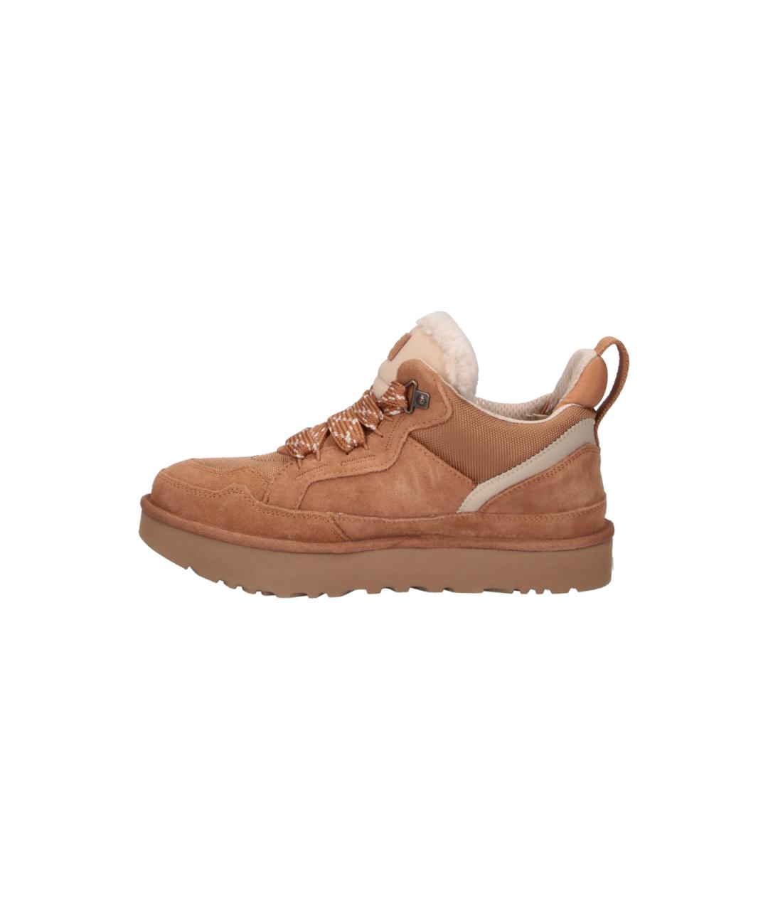 UGG Коричневые замшевые низкие кроссовки / кеды, фото 3