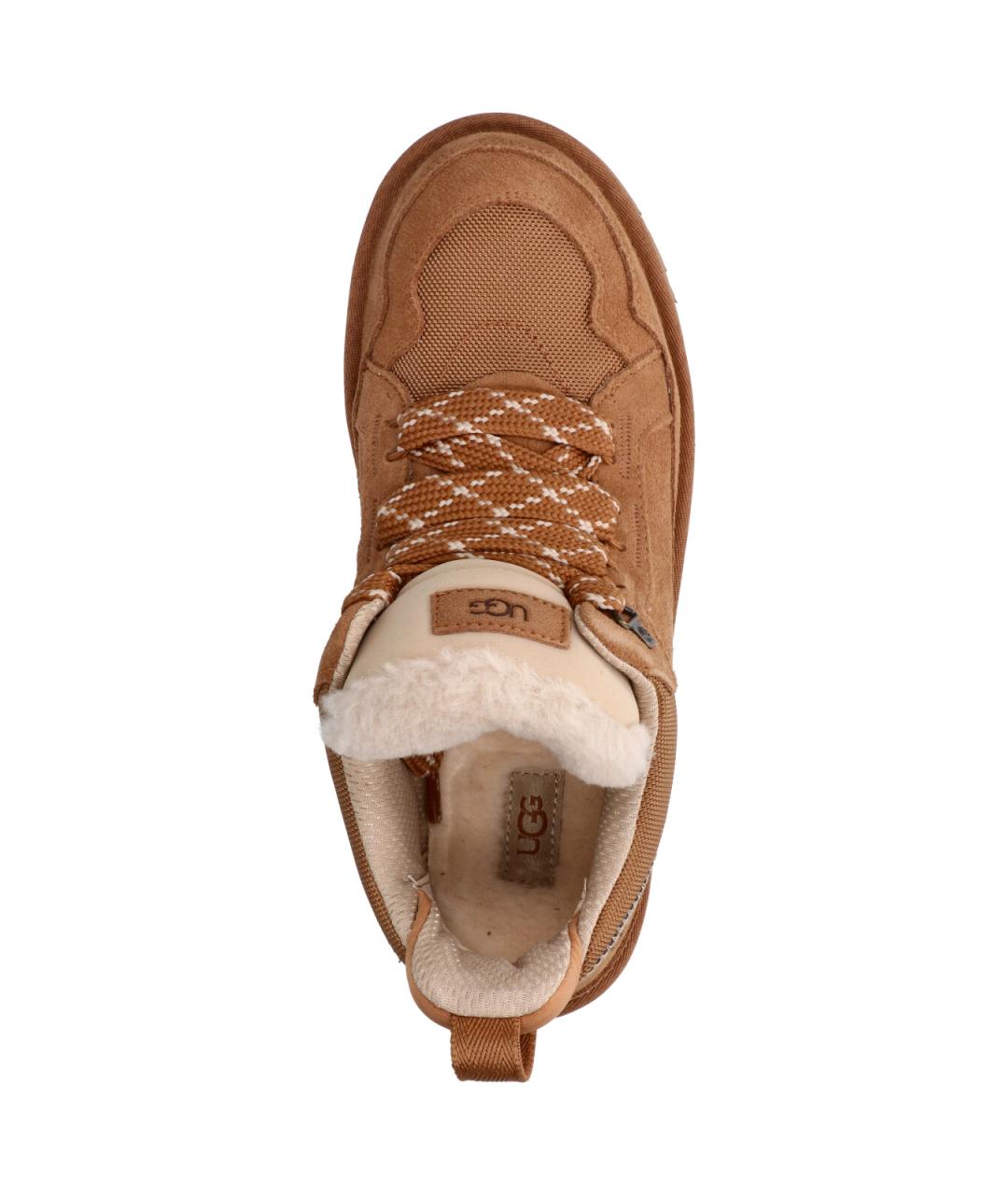 UGG Коричневые замшевые низкие кроссовки / кеды, фото 5