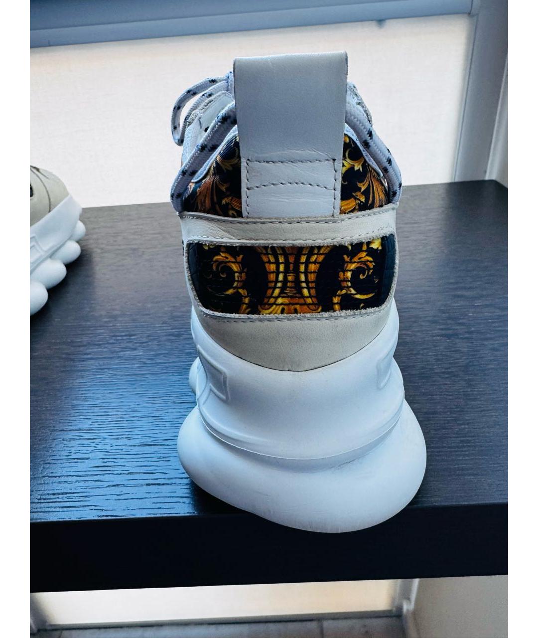 VERSACE Кожаные кроссовки, фото 4