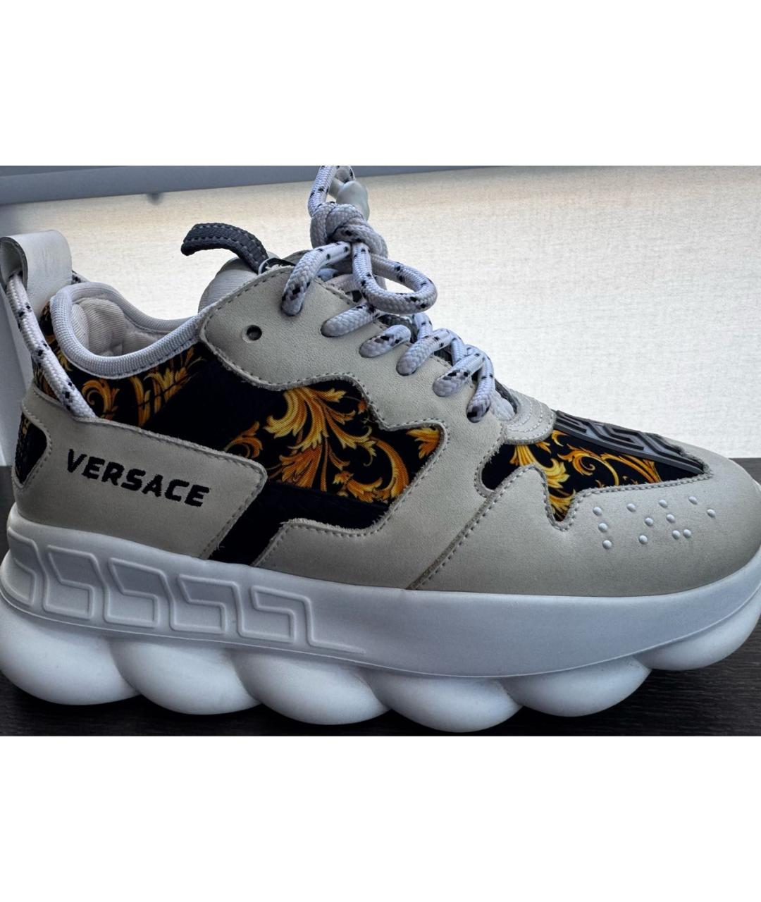 VERSACE Кожаные кроссовки, фото 6