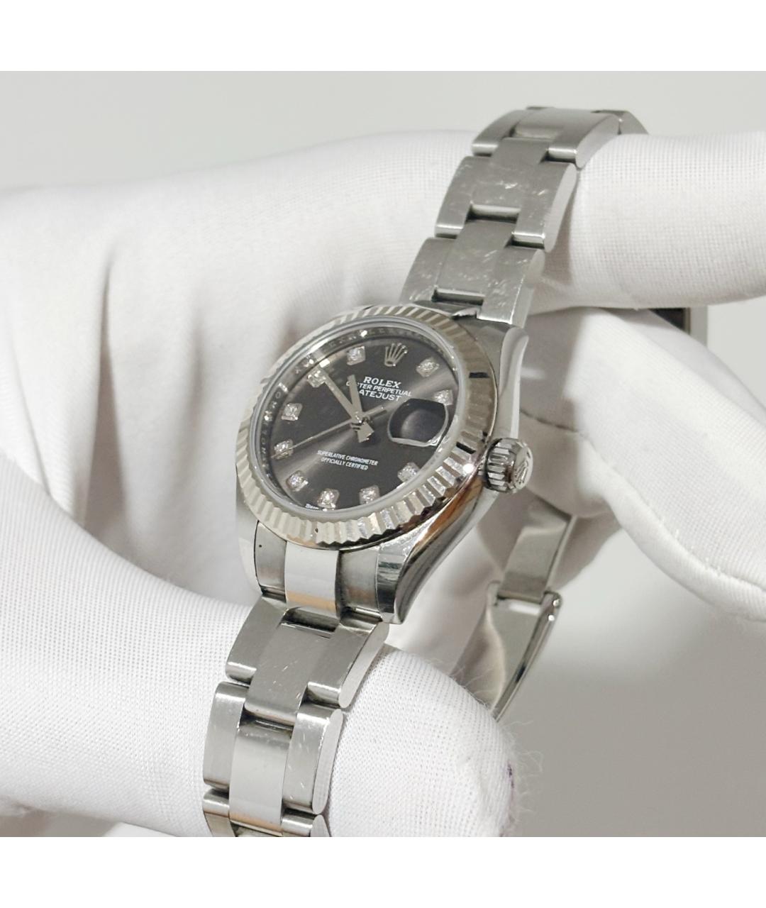 ROLEX Серебряные часы из белого золота, фото 4