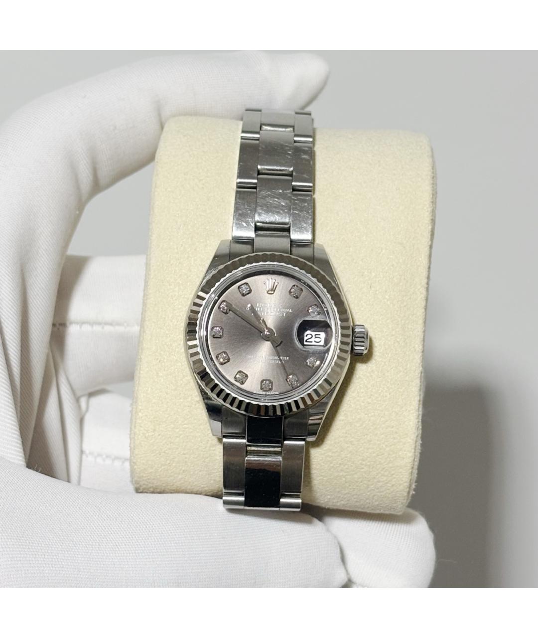 ROLEX Серебряные часы из белого золота, фото 3