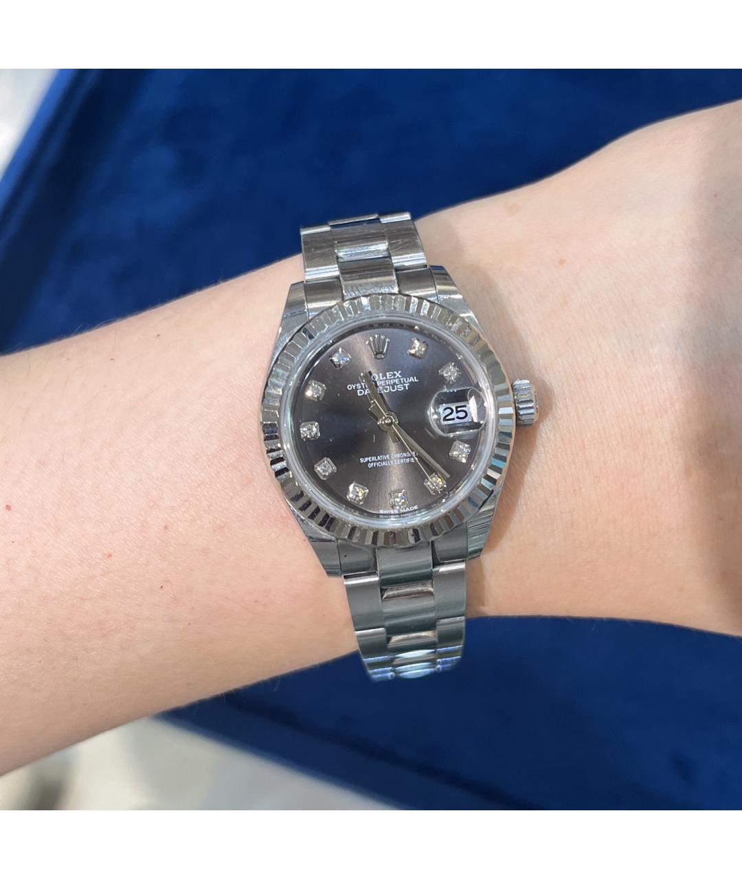 ROLEX Серебряные часы из белого золота, фото 7
