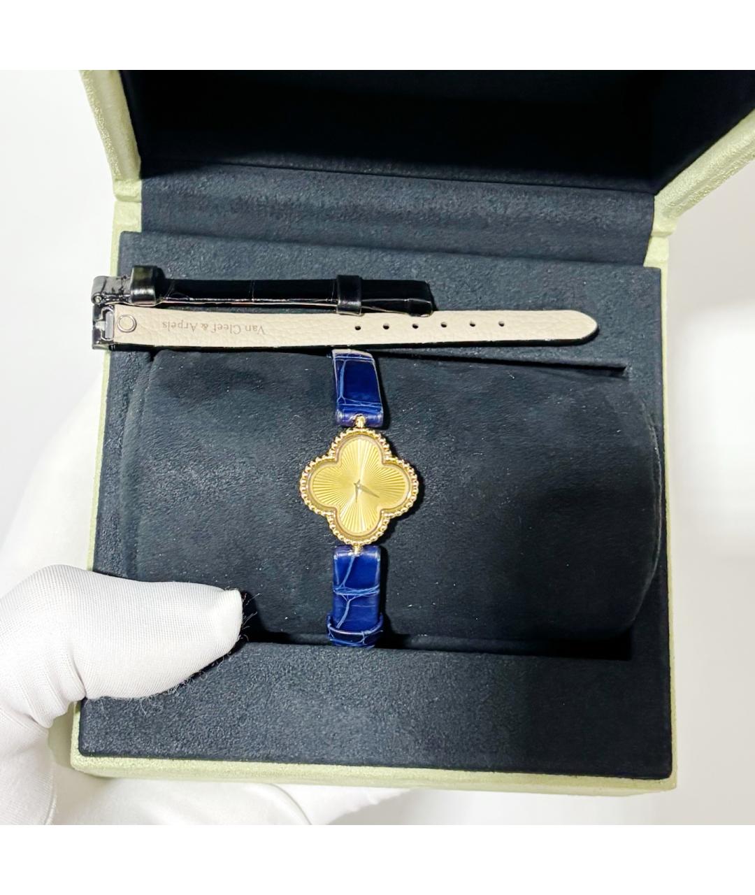 VAN CLEEF & ARPELS Синие часы из желтого золота, фото 2