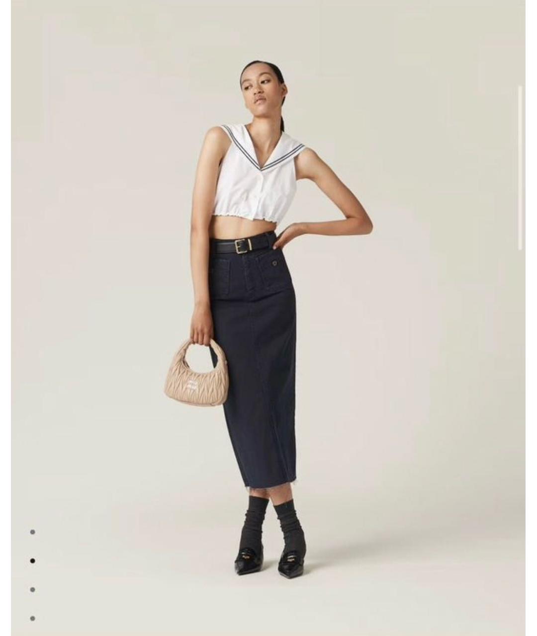 MIU MIU Белая хлопковая майка, фото 6