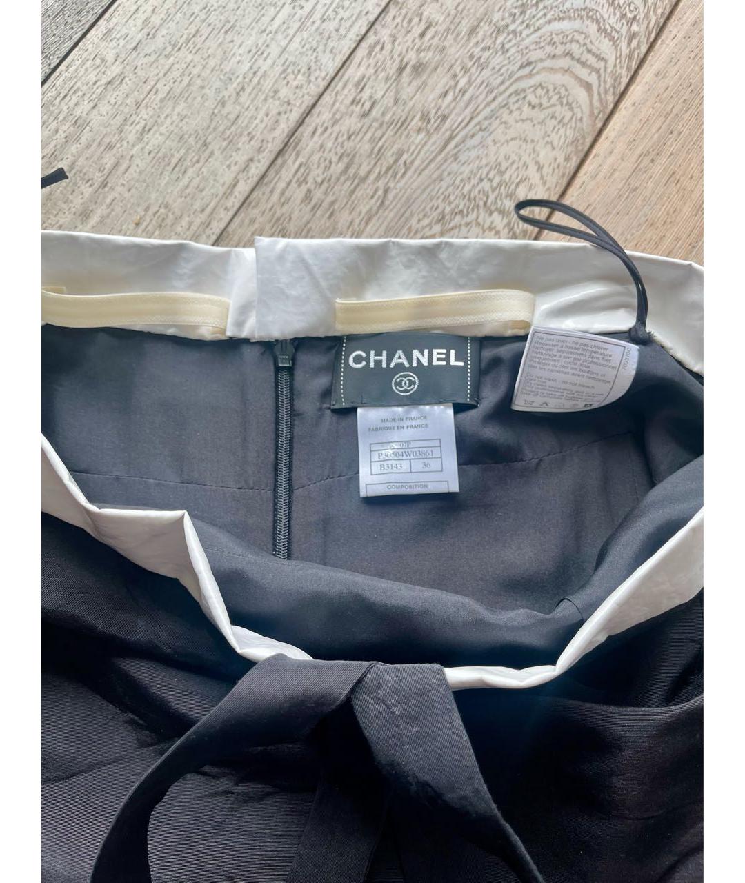 CHANEL Черное шелковое вечернее платье, фото 7