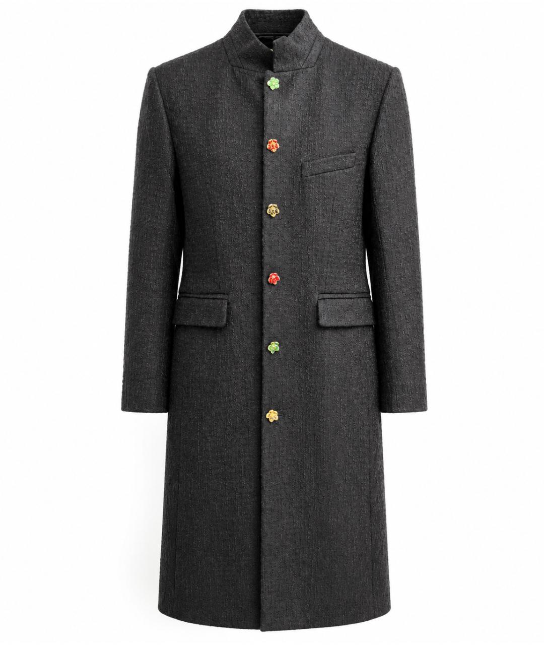 CHANEL Черное твидовое пальто, фото 8