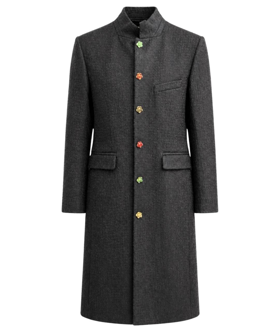 CHANEL Черное твидовое пальто, фото 1